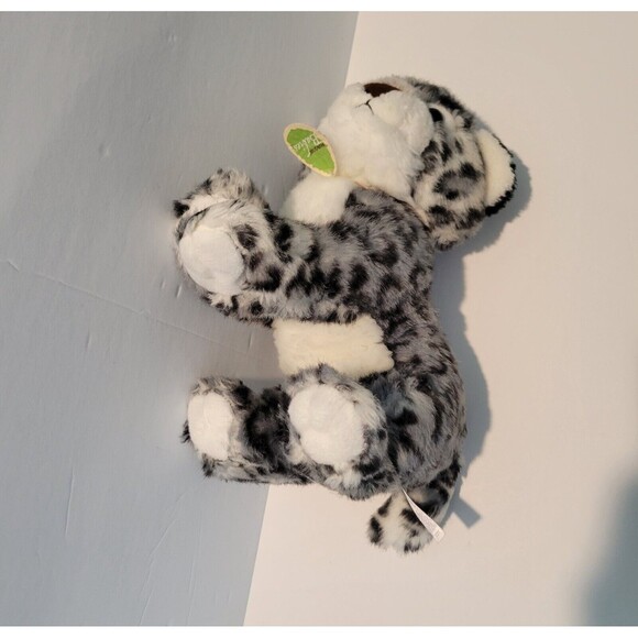 Aurora Babies Gray Black White Snow Leopard 10" Plush Blue Eyes Collar 2017 - Picture 8 of 10